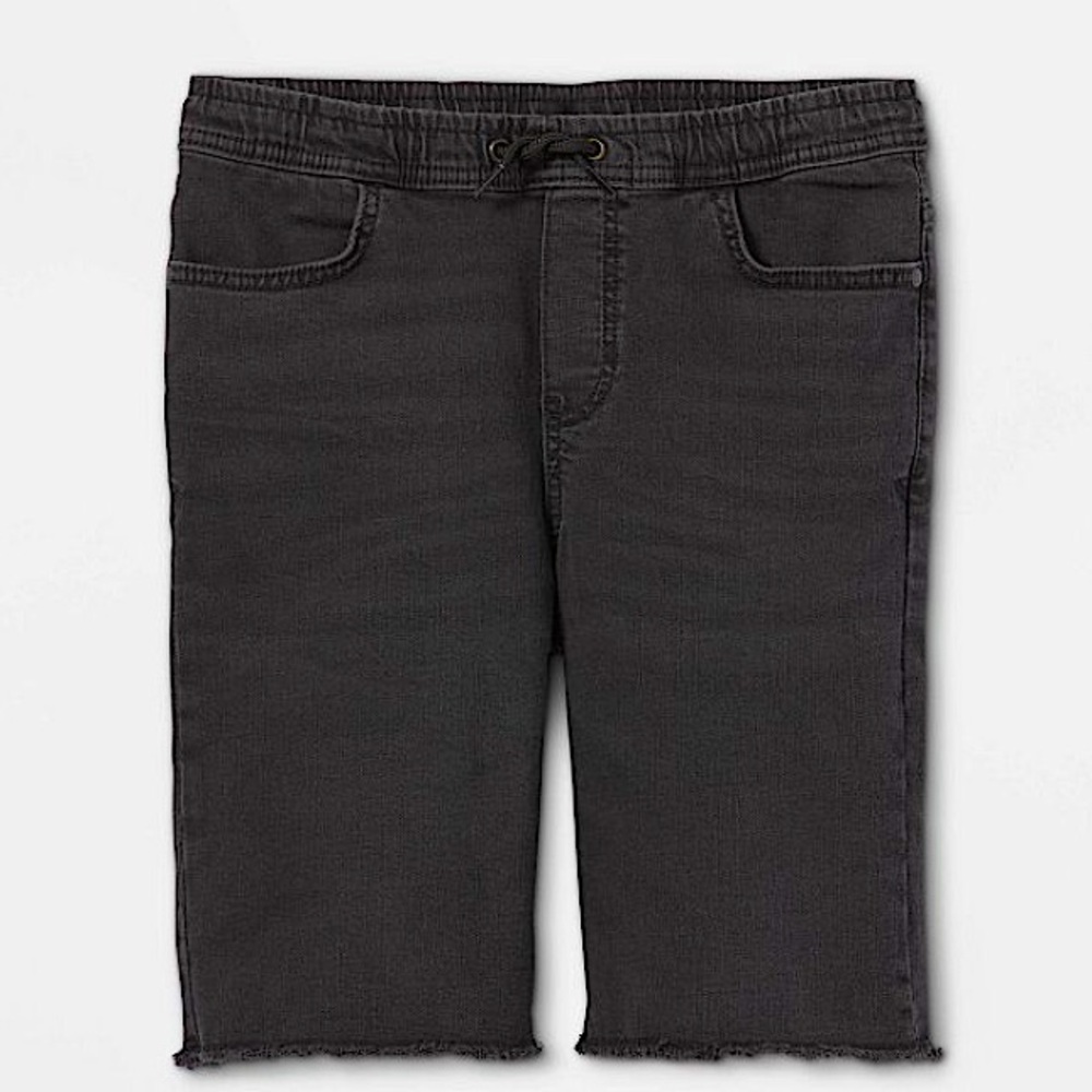 NWOT Boys Black pull on Denim Shorts  size XL 16